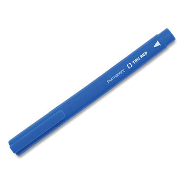 TRU RED™ Permanent Marker, Pen-style, Fine Bullet Tip, Blue, Dozen freeshipping - TVN Wholesale